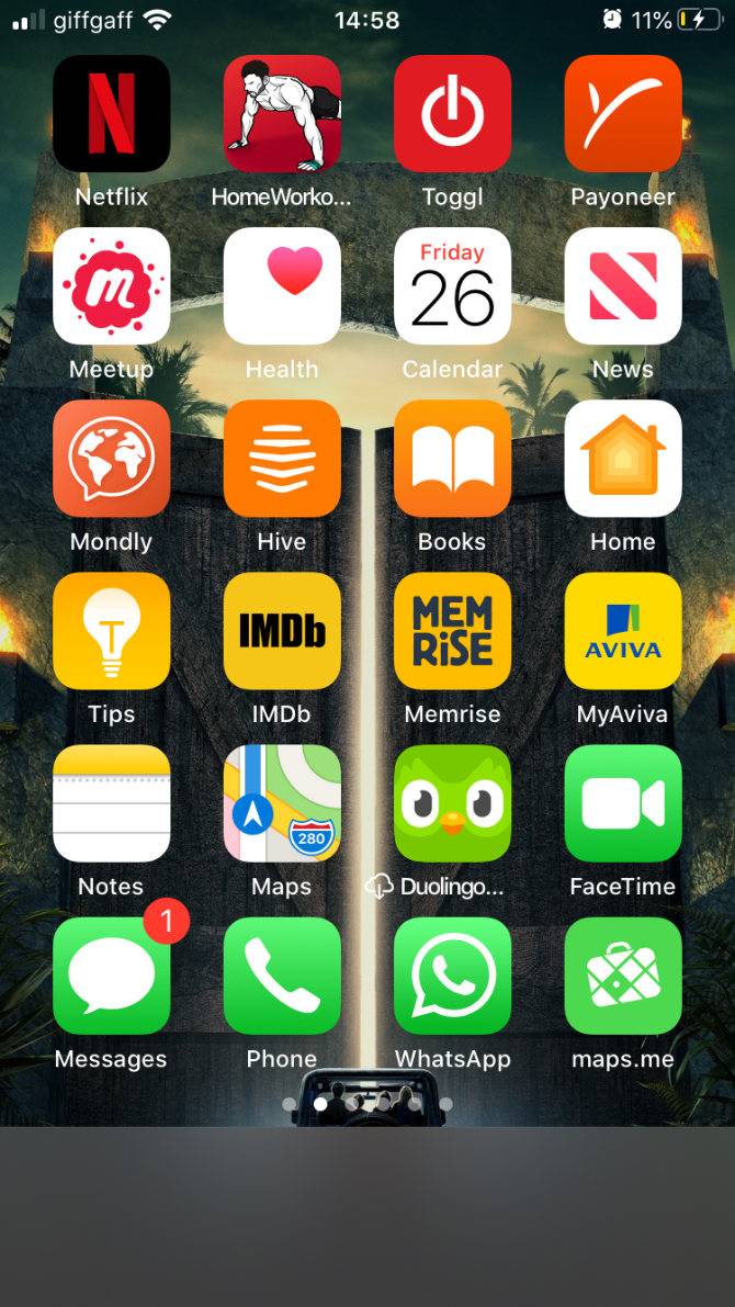 Iphone Home Screen Layout 4 Rainbow colored iPhone Home screen layout