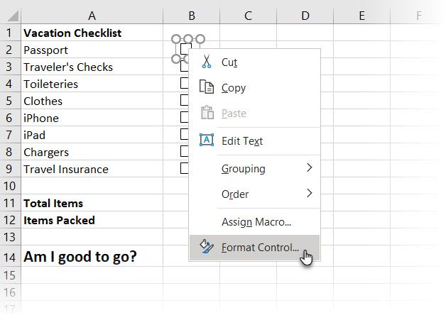 Excel Format Control - Come creare una lista di controllo in Microsoft Excel