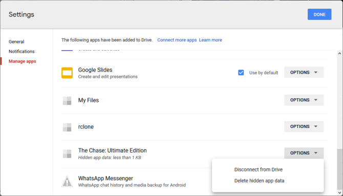 google drive manage apps - 8 Impostazioni di Google Drive da modificare subito