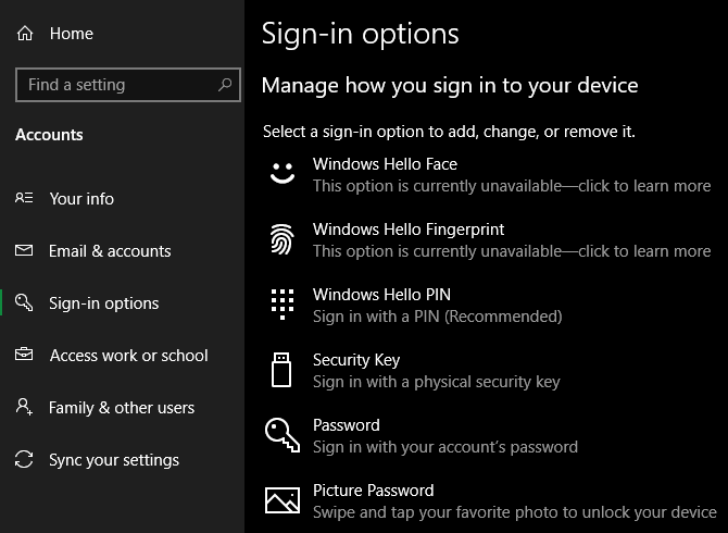 Windows 10 Sign In Options - 3 modi per reimpostare una password di amministratore di Windows dimenticata