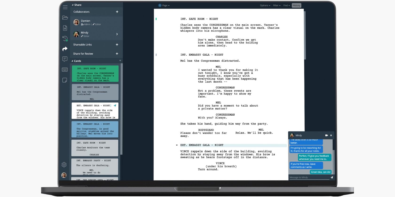 Die 7 besten Drehbuch-Apps für Windows und Mac - WriterDuet screenwriting software