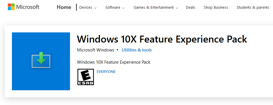 microsoft store windows 10x feature experience pack - Cosa sono gli Experience Pack delle funzionalità di Windows e come puoi ottenerne uno?