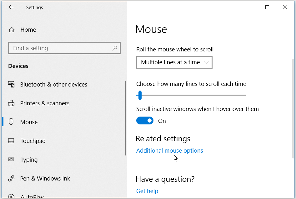 Как установить любой цвет для указателя мыши в Windows 10